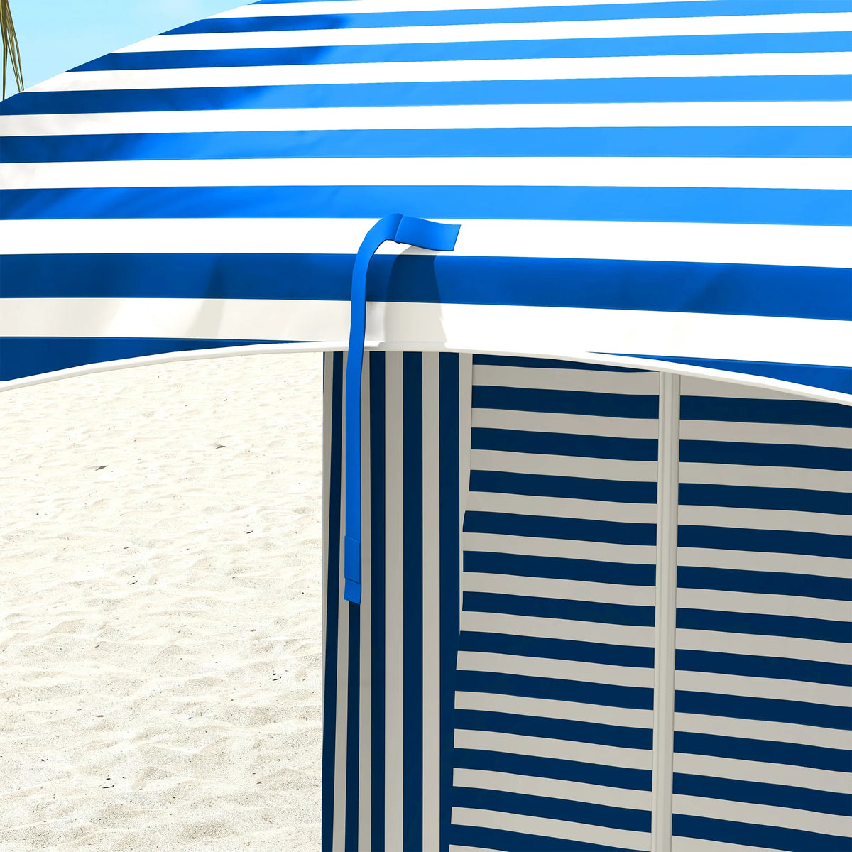 Portable Beach Cabana Umbrella With Carry Bag And Mesh Windows