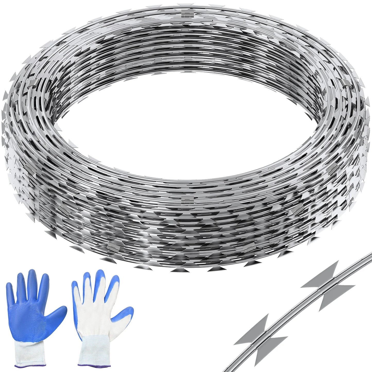 Succebuy Galvanized Double Spiral Razor Wire Fence Coil
