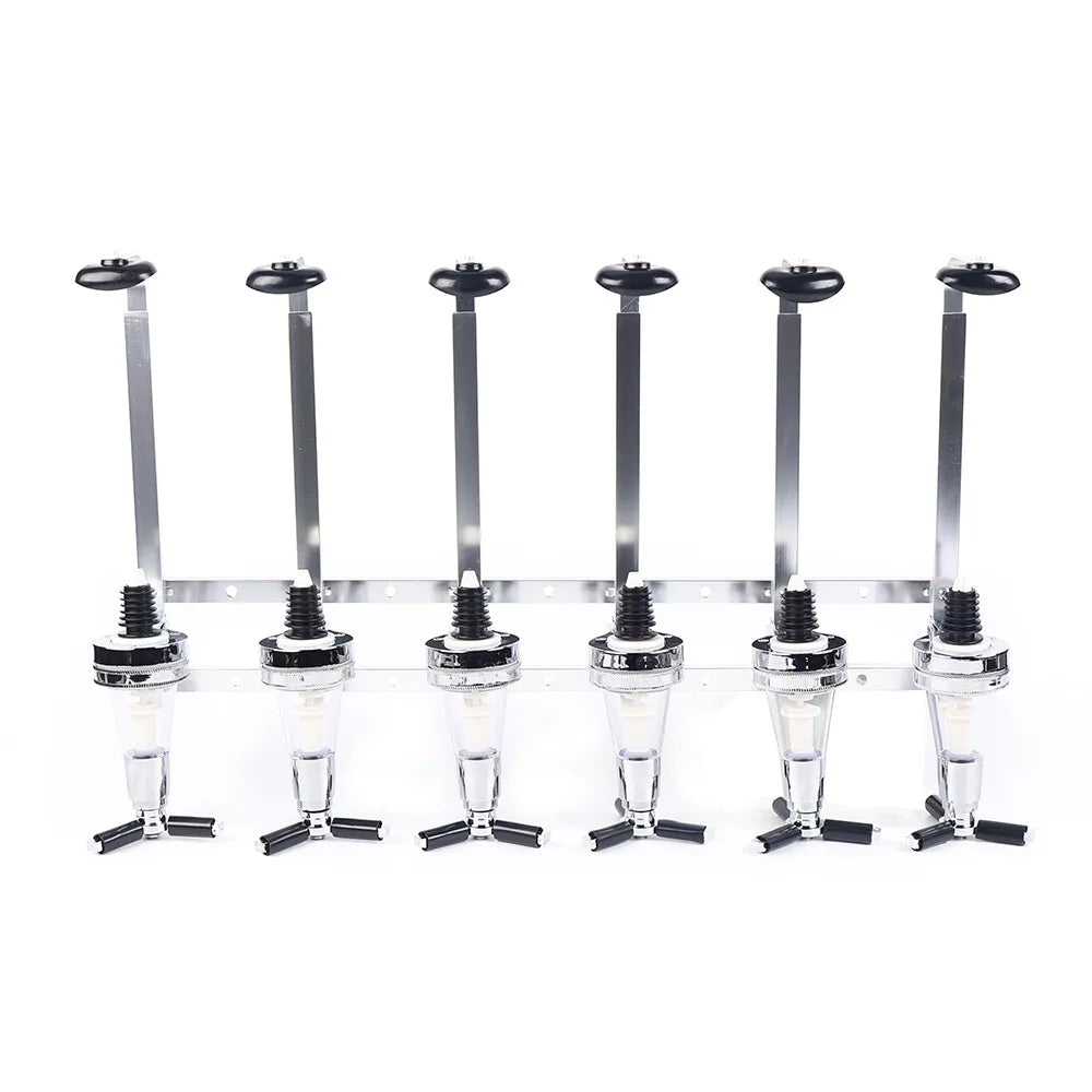 6-Bottles Alcohol Liquor Dispenser Stand Wall Mounted Drink Beer Wine Bar Butler 53*11*36cm