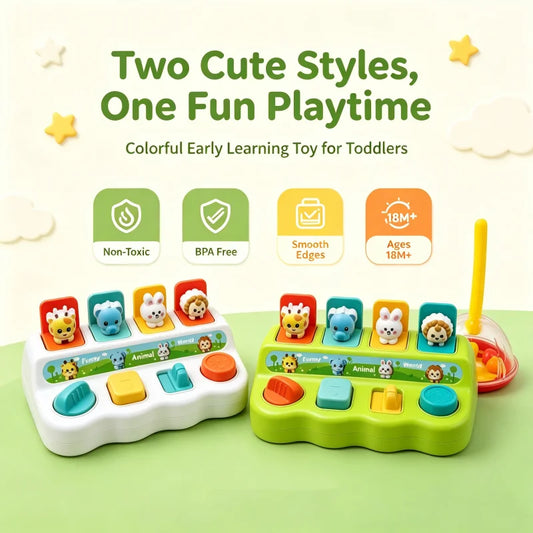 Interactive Pop Up Animal Switch Box Cause And Effect Sensory Toy