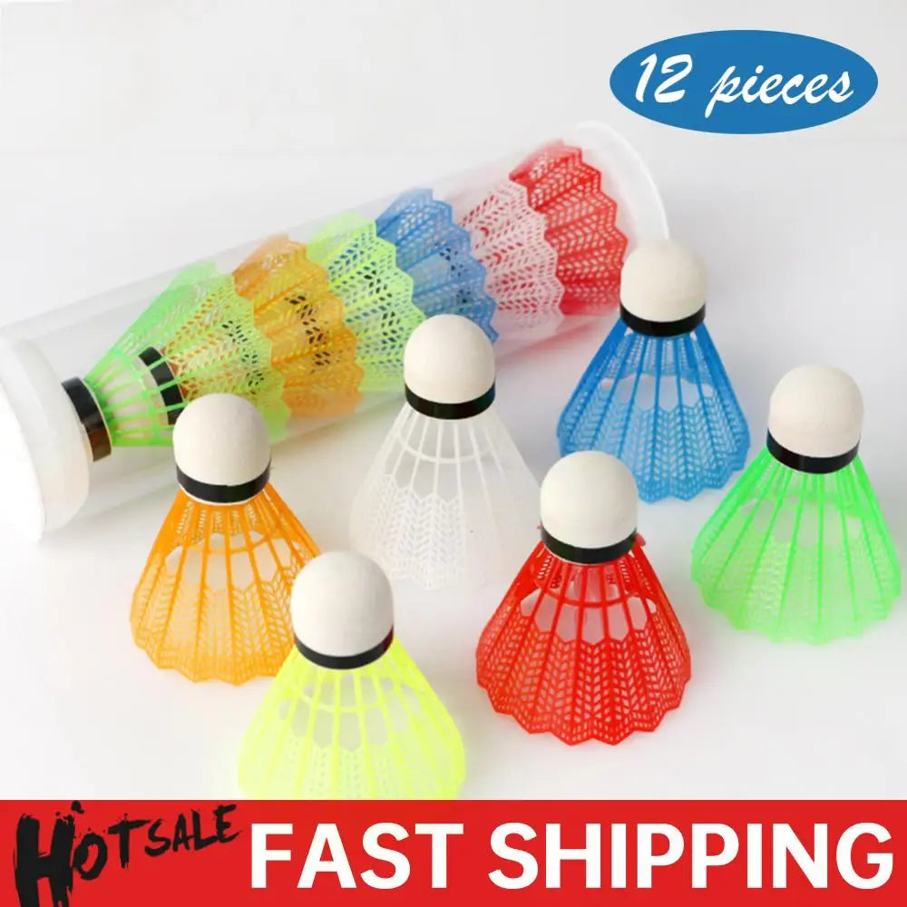 12pcs Plastic Badminton Shuttlecock Lightweight Badminton for Hitting Practice Portable Badminton for Training Outdoor Supplies