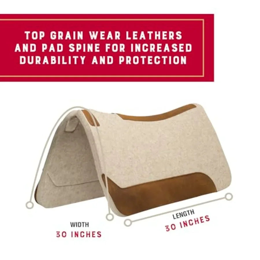 Wool Blend Felt Western Saddle Pad For Horse Support And Comfort