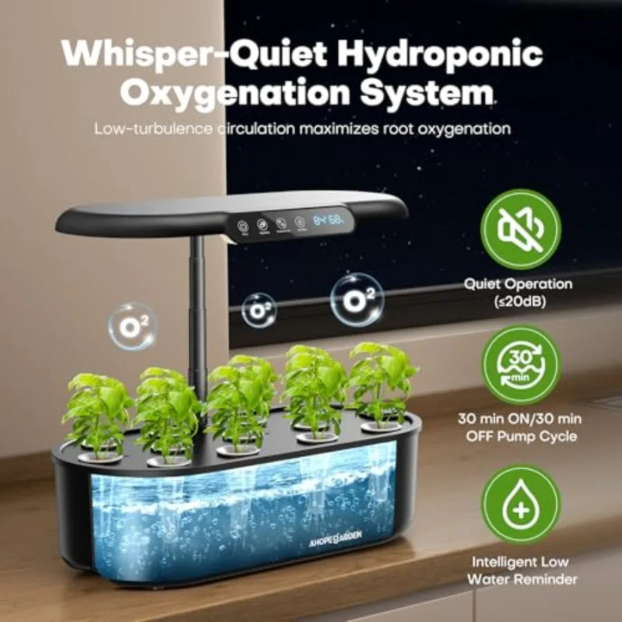 Indoor Hydroponic Herb Garden System With Full Spectrum Led Light