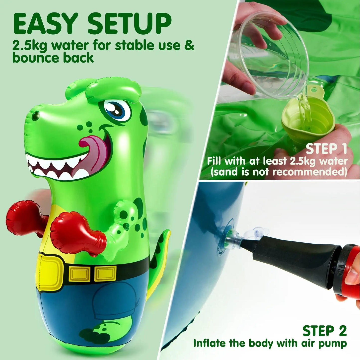 Joyfy Inflatable T Rex Dinosaur Punching Bag For Kids