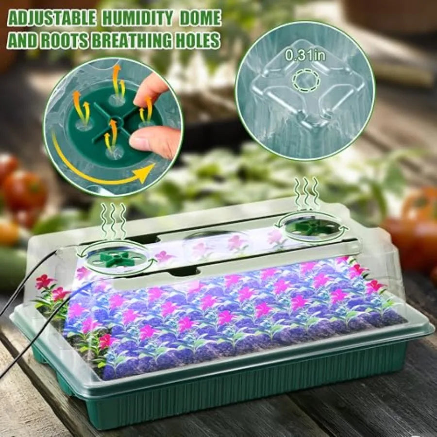 Indoor Led Grow Light Seed Starter Tray With Humidity Dome