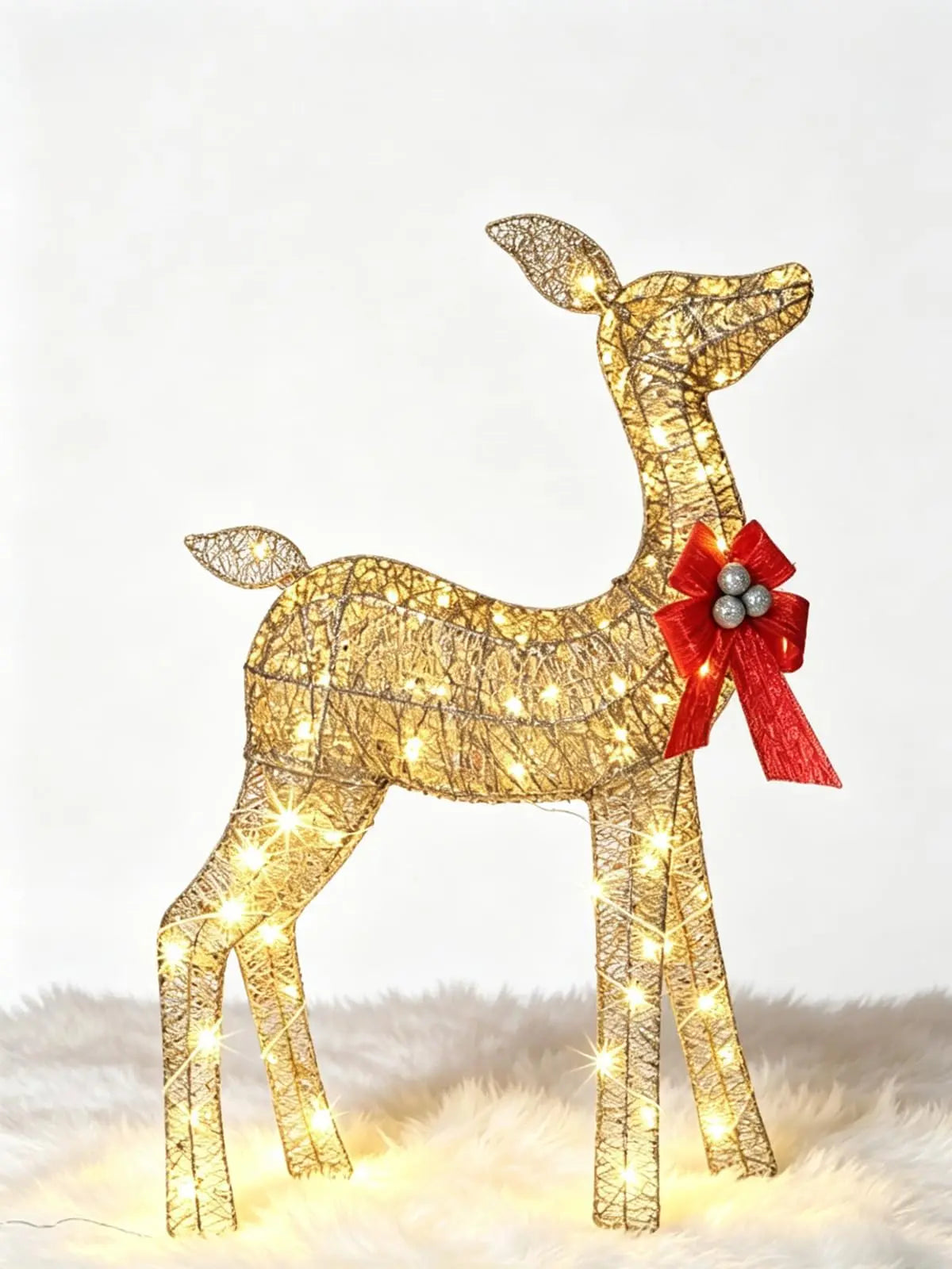 Lighted Christmas Deer Family Set Outdoor Decoration With LED Lights