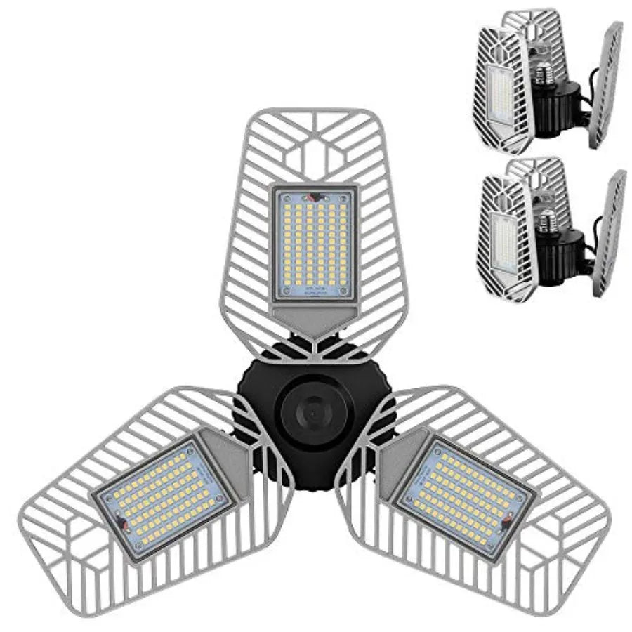 Deformable LED Garage Ceiling Light Adjustable Solar Shop Lamp