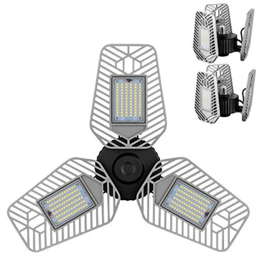 Deformable LED Garage Ceiling Light Adjustable Solar Shop Lamp