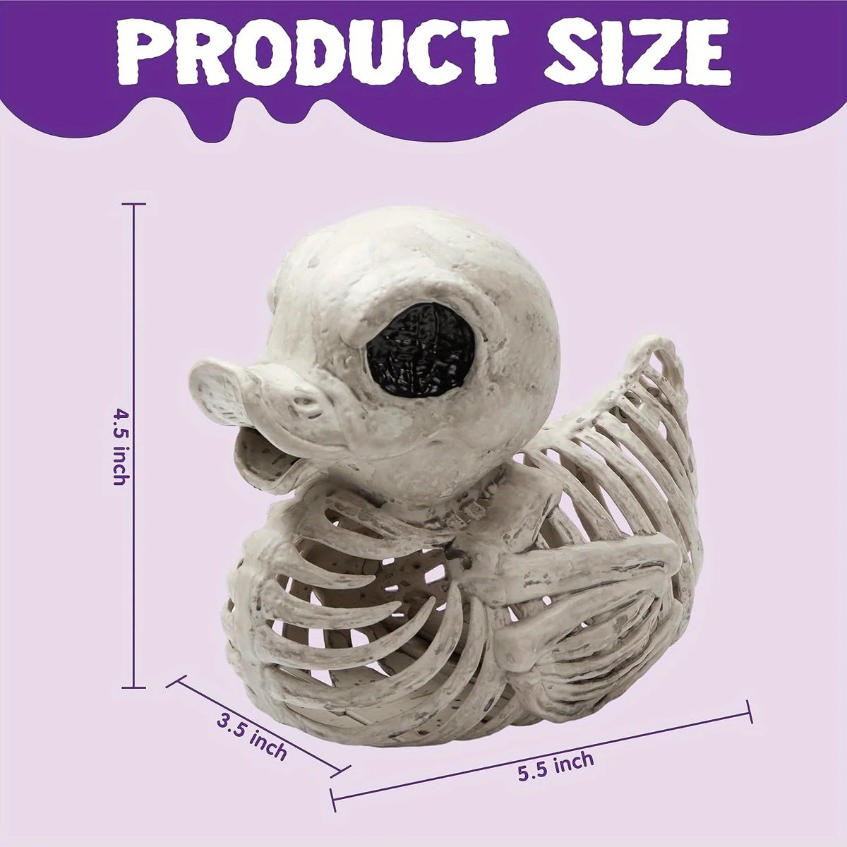 Premium Halloween Duck Skeleton Plastic Spooky Home Garden Prop