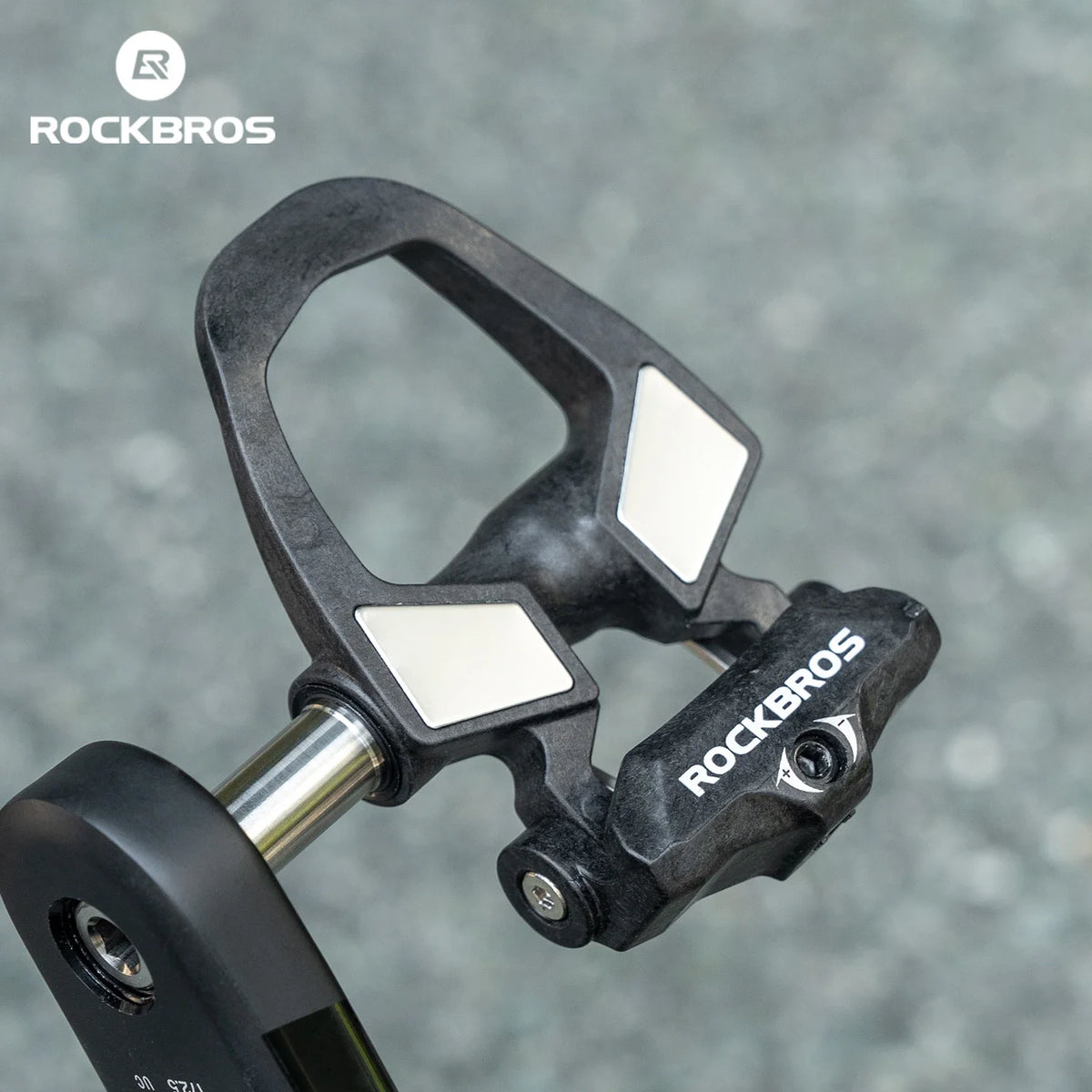 ROCKBROS Road Bike Lock Pedal Carbon Fiber Lightweight Faster Self-Locking Pedal Aluminum Alloy SPD Lock Pedal with Lock Cleats