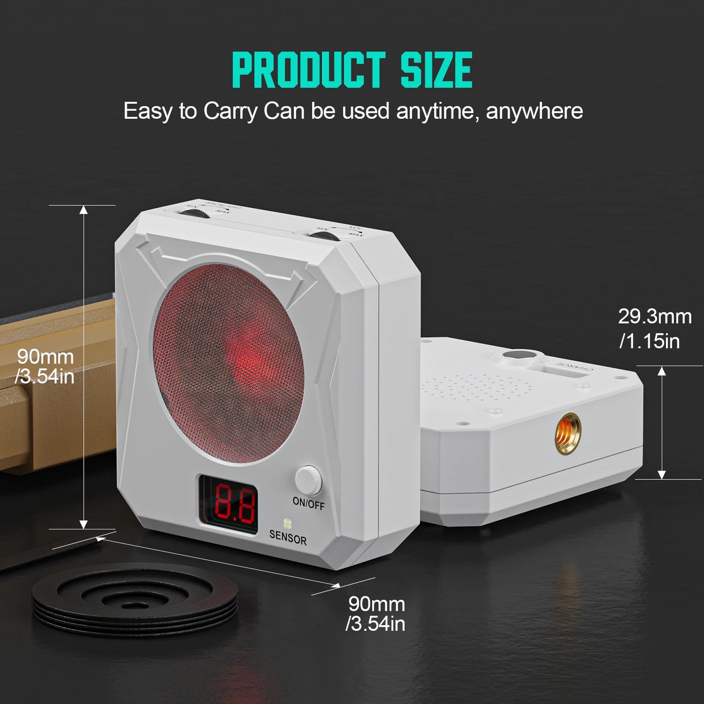 Portable rechargeable laser target, adjustable brightness and volume, five difficulty levels shooting training equipment.