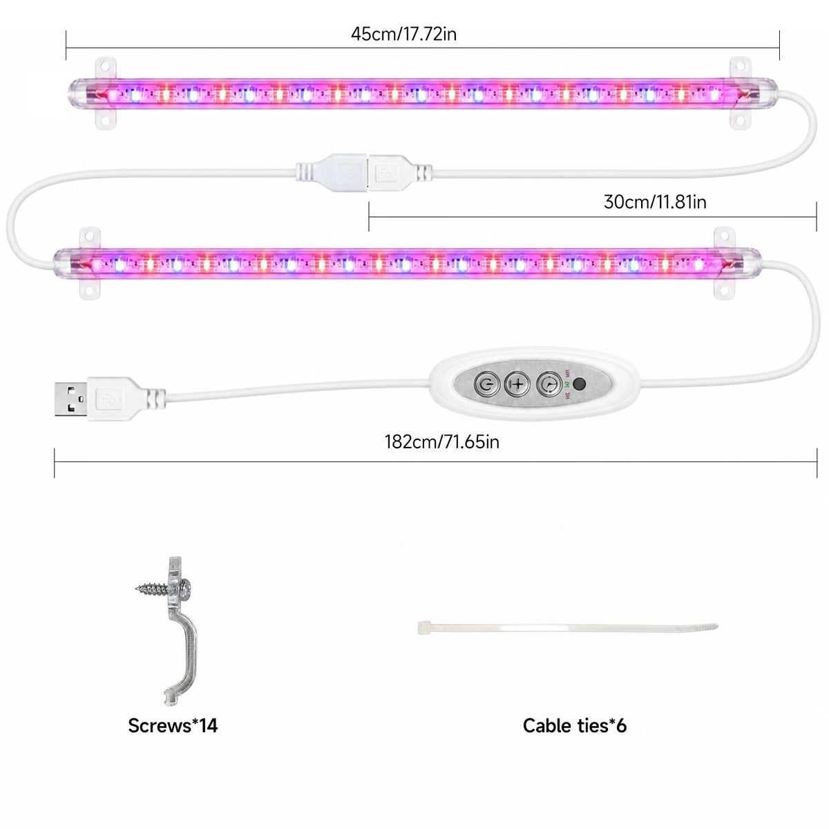Dumiloo Full Spectrum Led Grow Light Strips With Timer