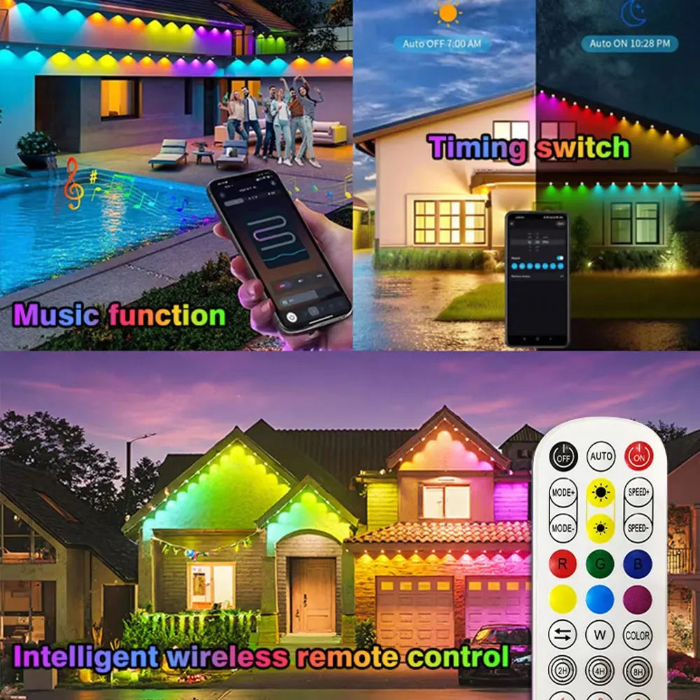 Mimrgb Smart Waterproof Outdoor String Lights Holiday Decor