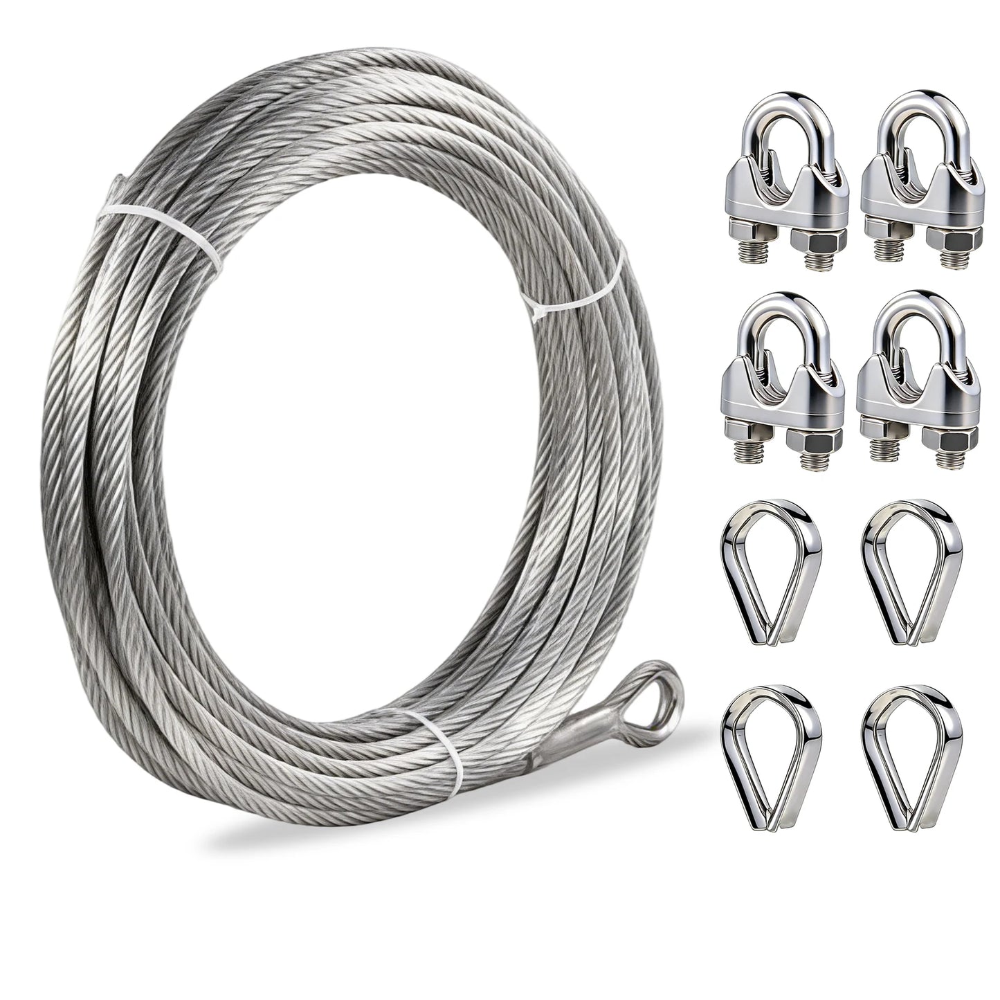 Stainless Steel Aircraft Wire Rope Heavy Duty Winch Cable