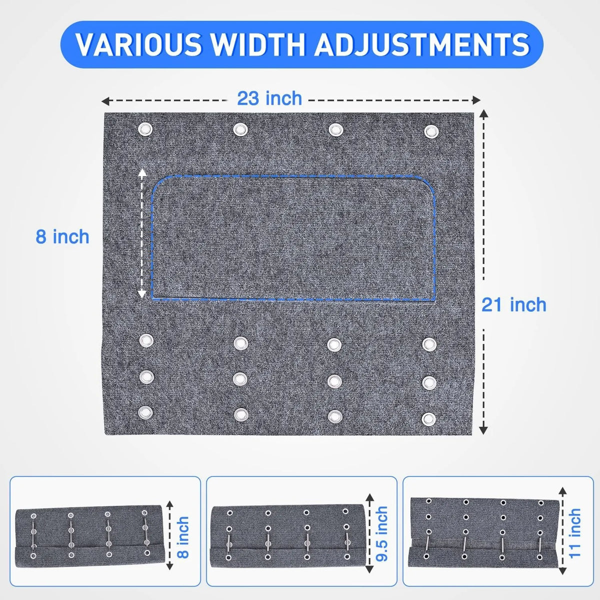 Nilight RV Step Covers 3 Pack 23" Adjustable Wrap Around Carpet with Spring for 8-11" Camper Steps Electrical Manual RV Stairs
