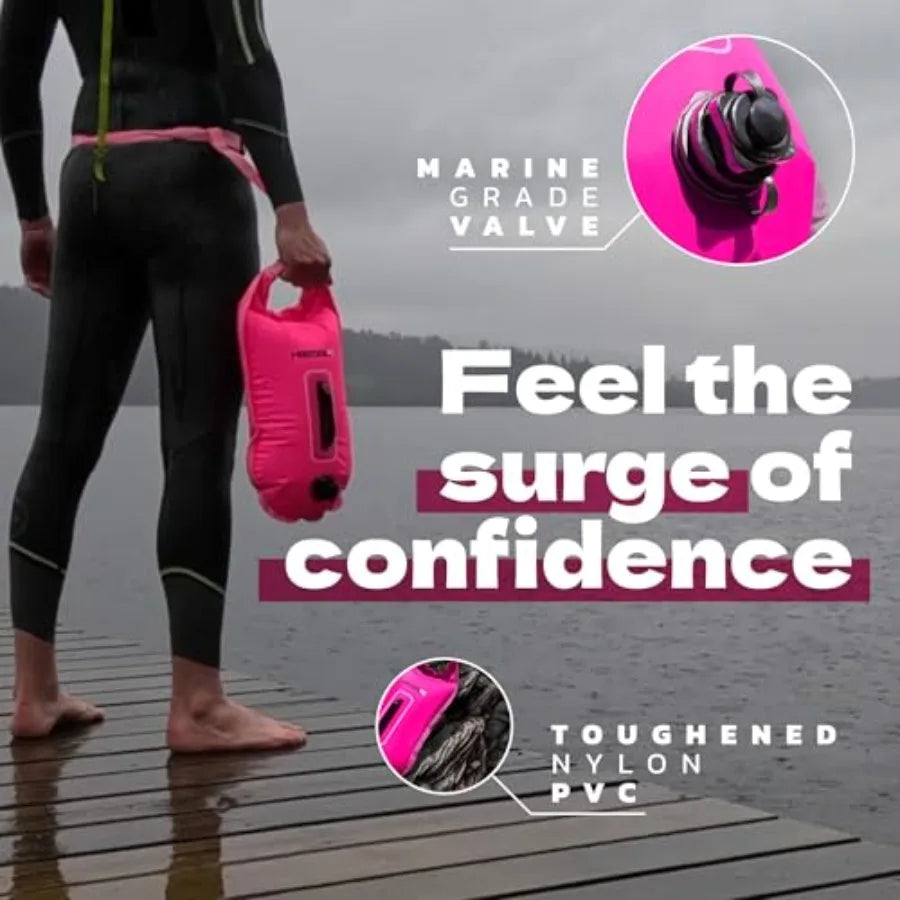 Open Water Swim Safety Buoy With Waterproof Dry Storage Bag