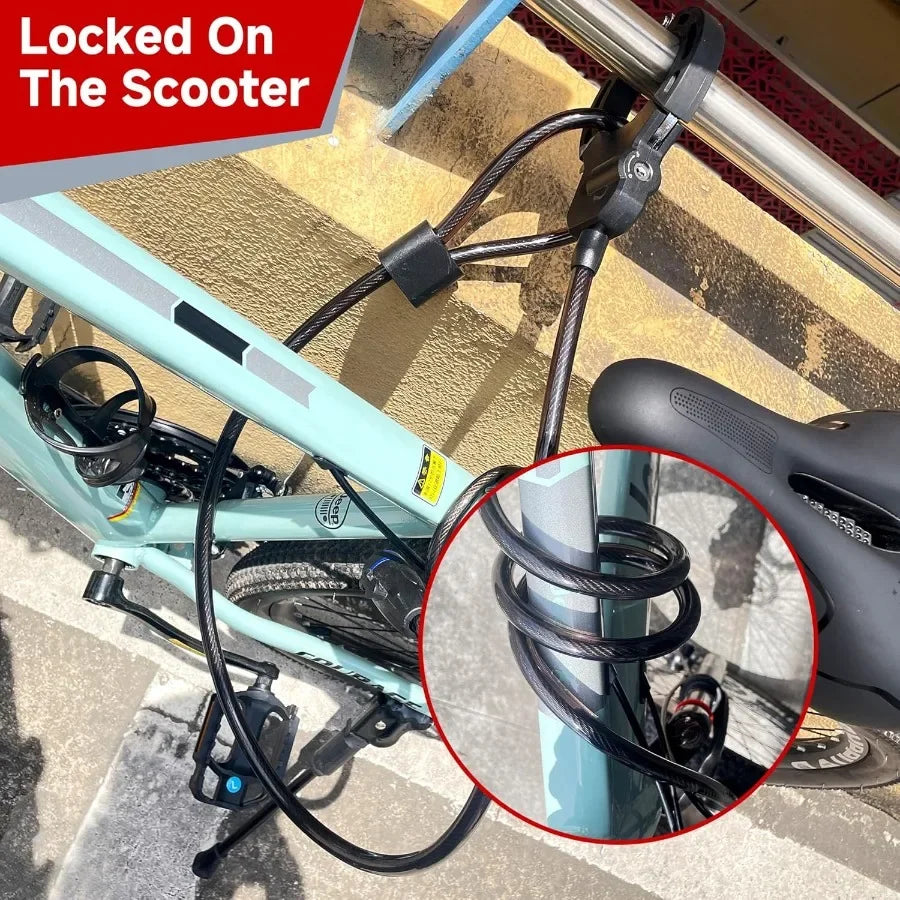 Heavy Duty Scooter Chain Lock With Keys And Weatherproof Protection
