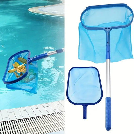 3pcs/Set Adjustable 17-40" Telescopic Pole Pool Skimmer Net Fine Mesh Leaf Skimmer for Cleaning Surface of Swimming Pools Hot Tubs Spas And Fountains Compatible with Aluminum/Pole Systems Suitable for Small Pools