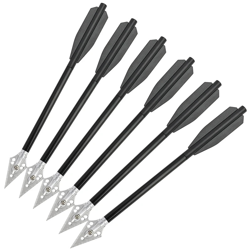 Aluminium Crossbow Arrows 12pcs 6.7 Inch Crossbow Bolts Removable Blade Arrowheads Suitable for Outdoor Archery Shooting Hunting