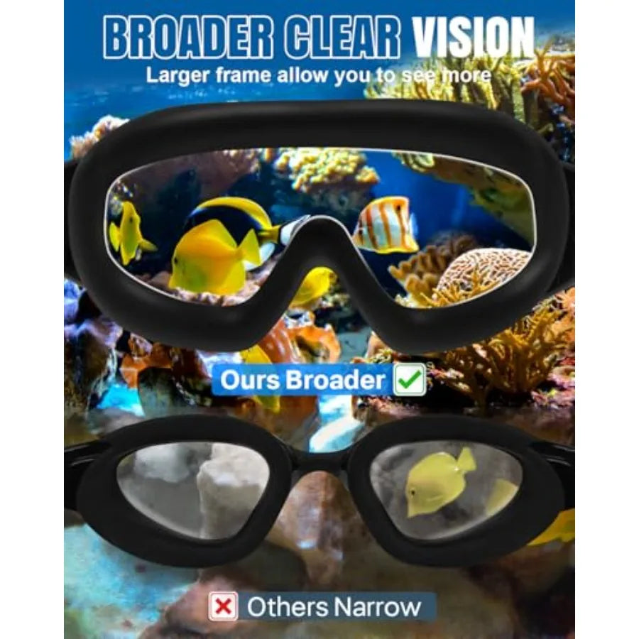 Wide View Anti Fog Swimming Goggles For Men And Women
