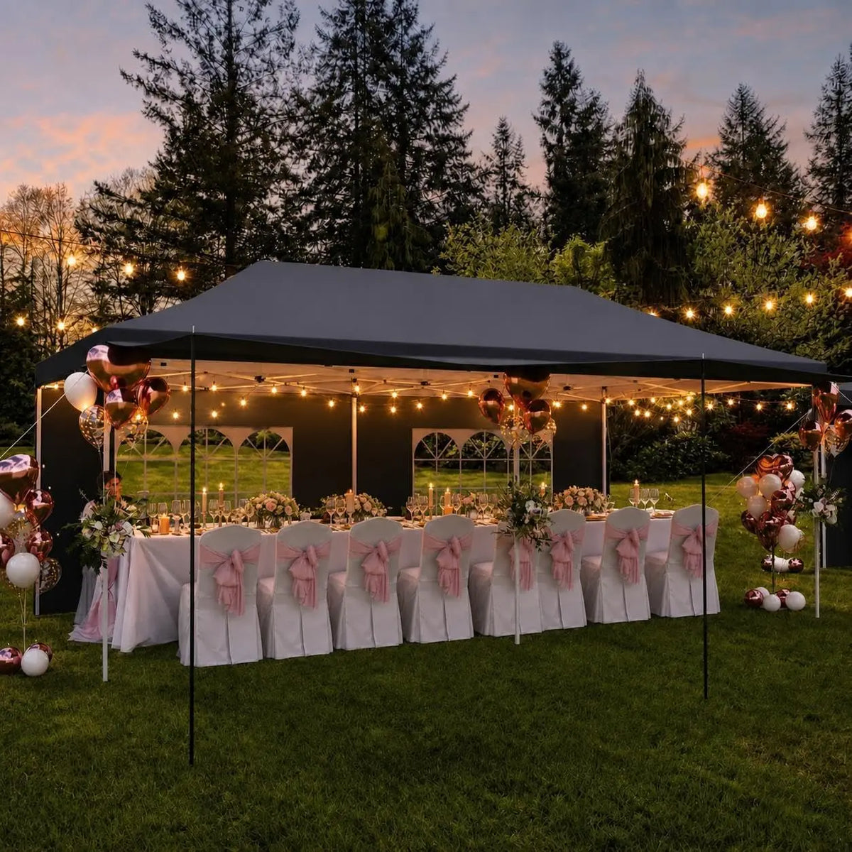 Heavy Duty Pop Up Event Tent With Five Detachable Sidewalls