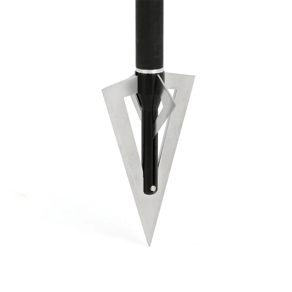 Blade Arrowheads 12pcs 120grain Screw-in Broadheads Made of Durable Aluminum and Steel Sharp Corrosion-Resistant Tips for DIY Arrow Shaft Compound Recurve Bow Hunting Shooting Target Practice Outdoor Archery Accessories