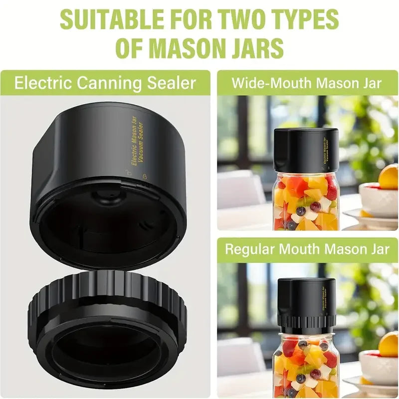 Automatic Electric Mason Jar Vacuum Sealer For Food Preservation
