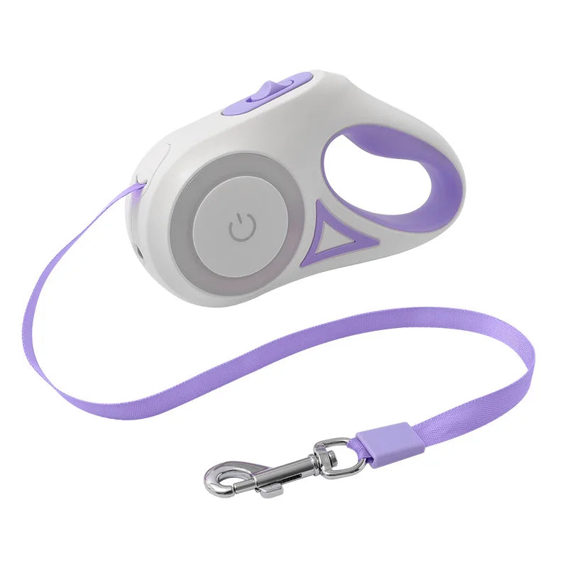Retractable LED Dog Leash One Hand Brake And Enhanced Visibility