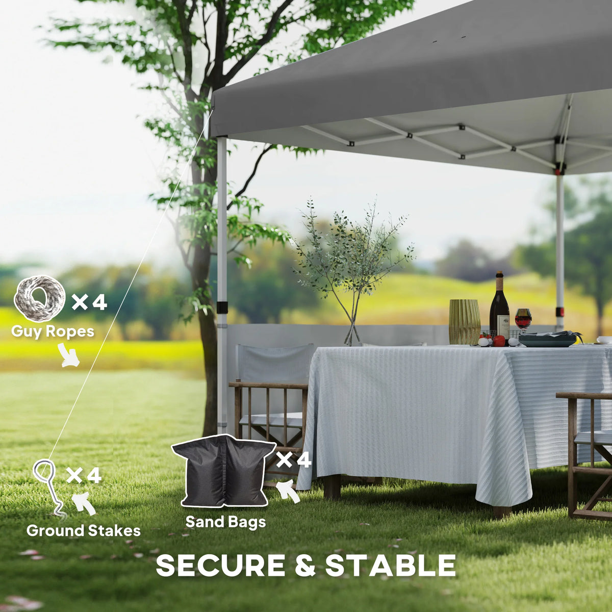 Outsunny Pop Up Canopy Tent With Half Sidewalls Outdoor Gazebo