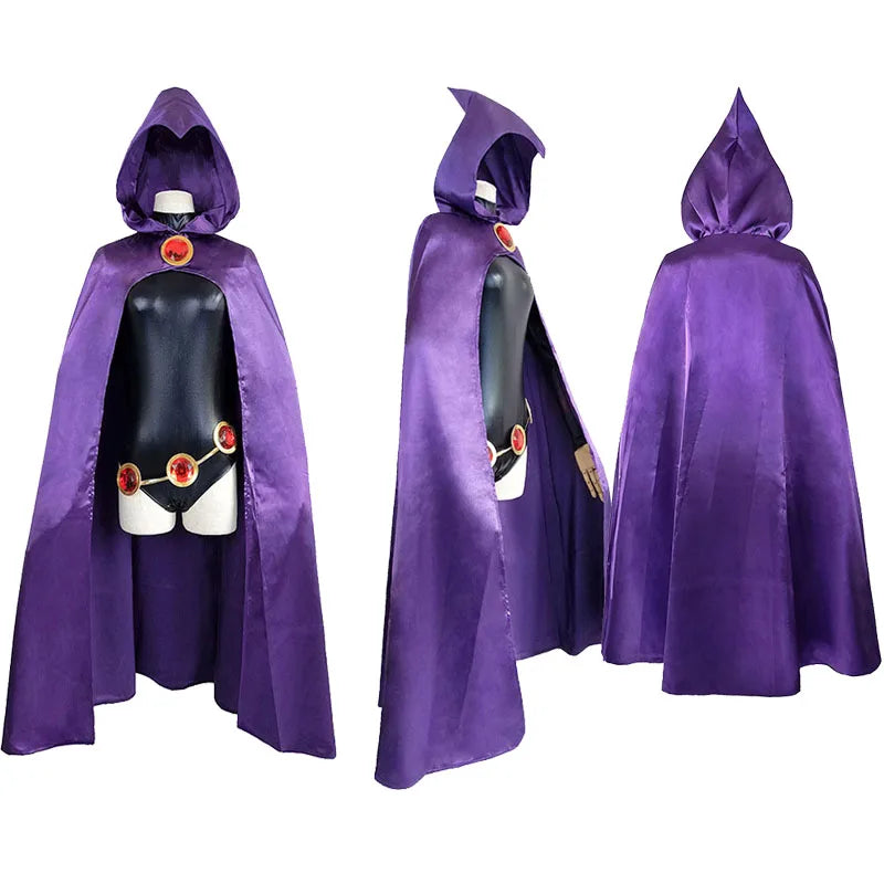 Anime Gothic Witch Cosplay Costume With Hooded Cape