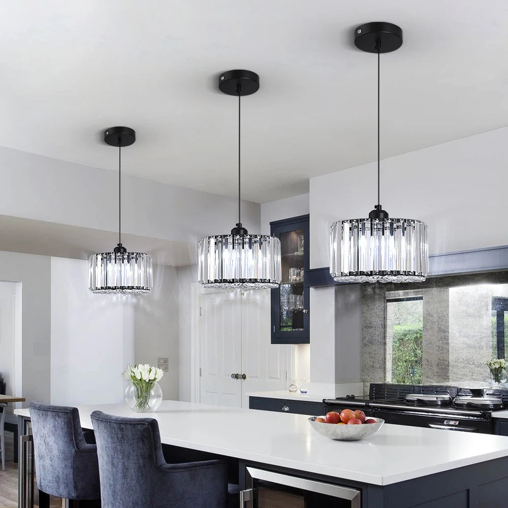 GreeLustr Modern Crystal Pendant Light Ceiling Fixture