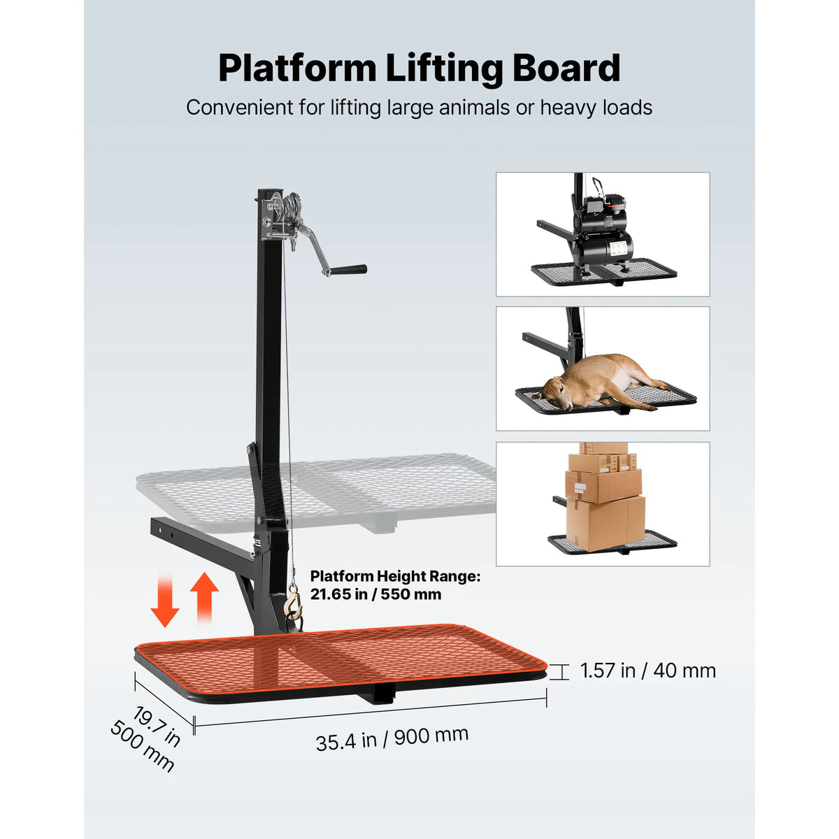 SucceBuy Foldable Hitch Deer Hoist With Portable Lifting Platform