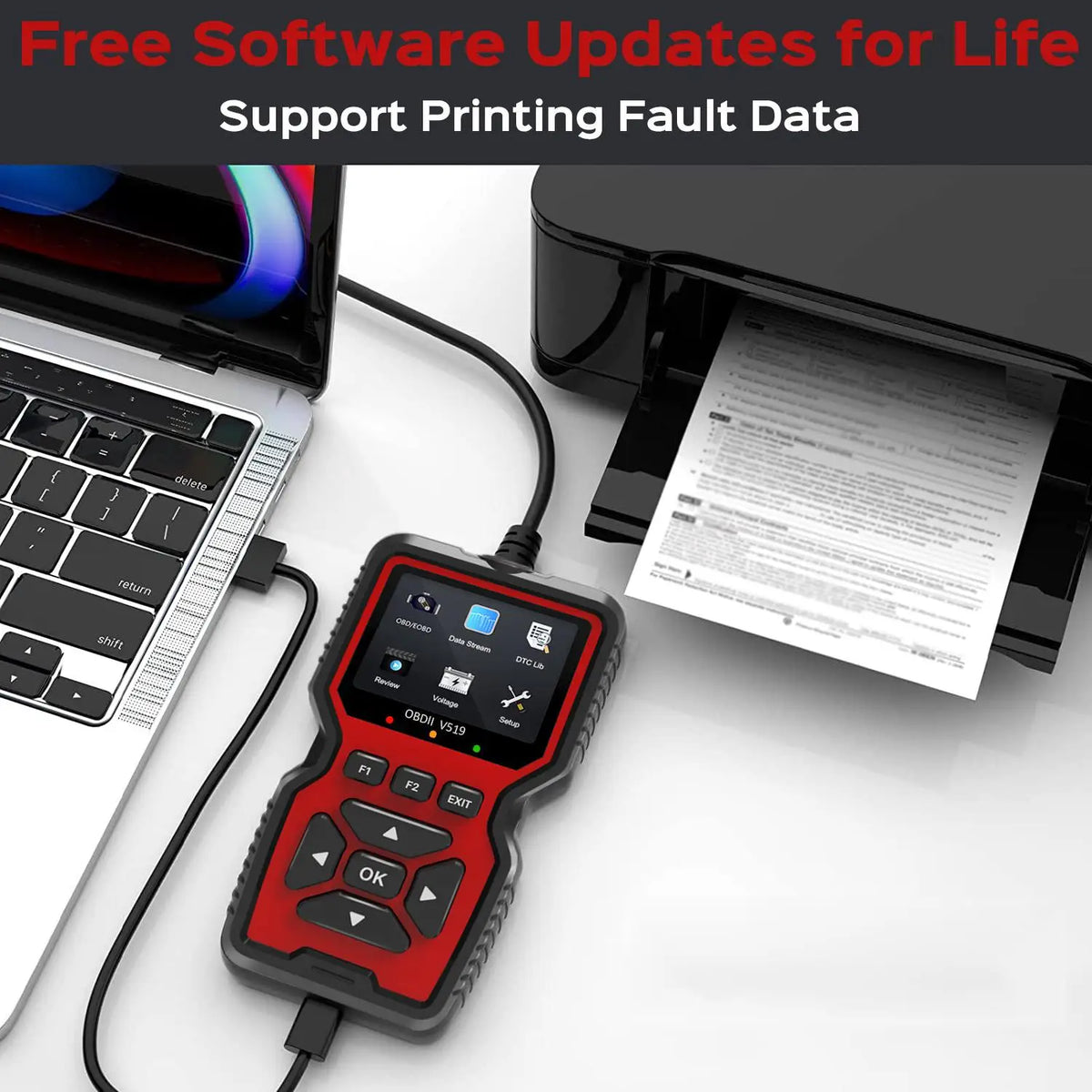 Professional OBD2 Scanner Live Data Diagnostic Code Reader Tool