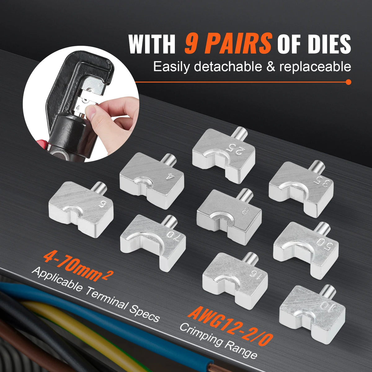 SucceBuy Hydraulic Cable Crimping Pliers For Battery Terminals
