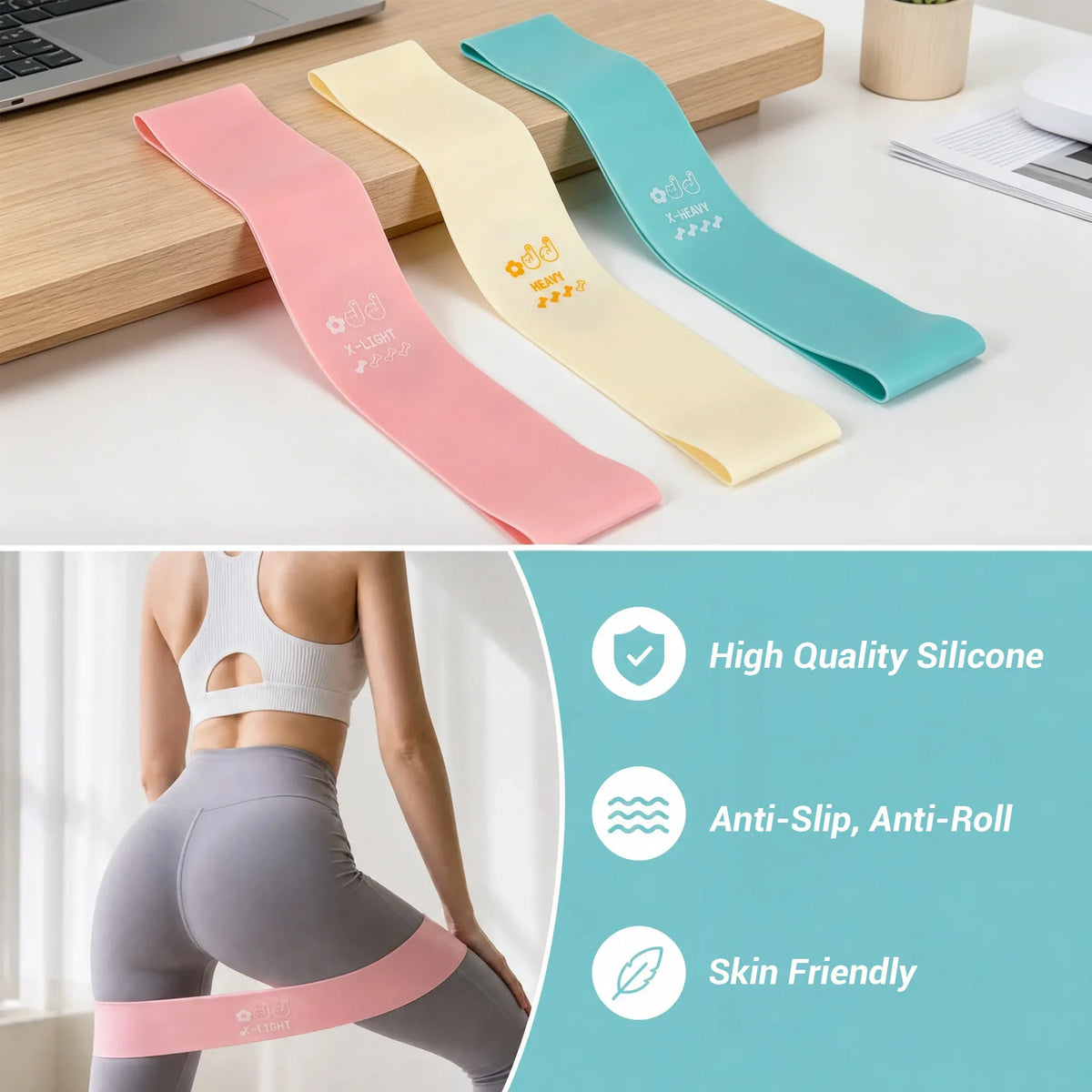 Complete Pilates Training Set With Resistance Bands And Exercise Ball