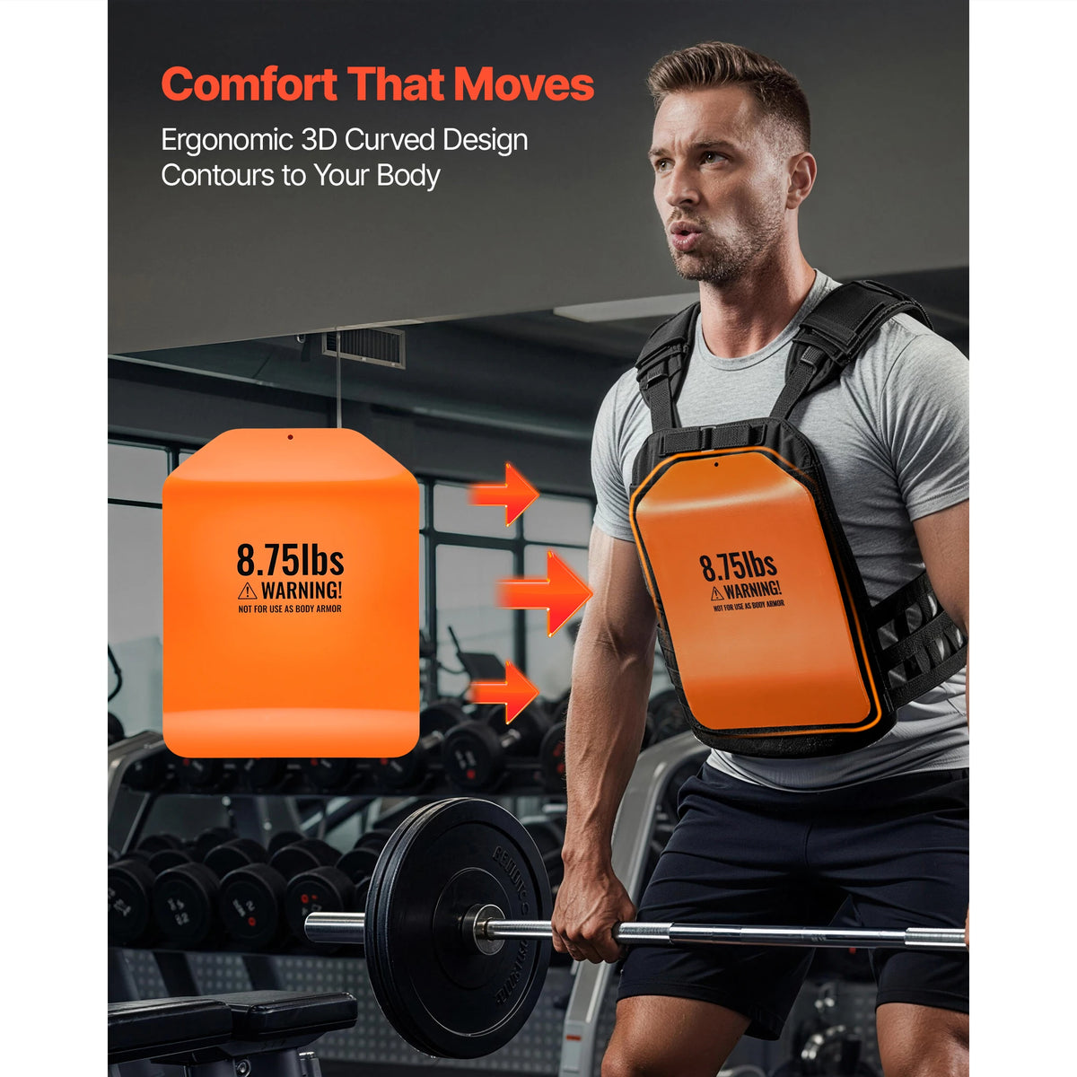 SucceBuy Curved Steel Weight Vest Plates for Strength Training