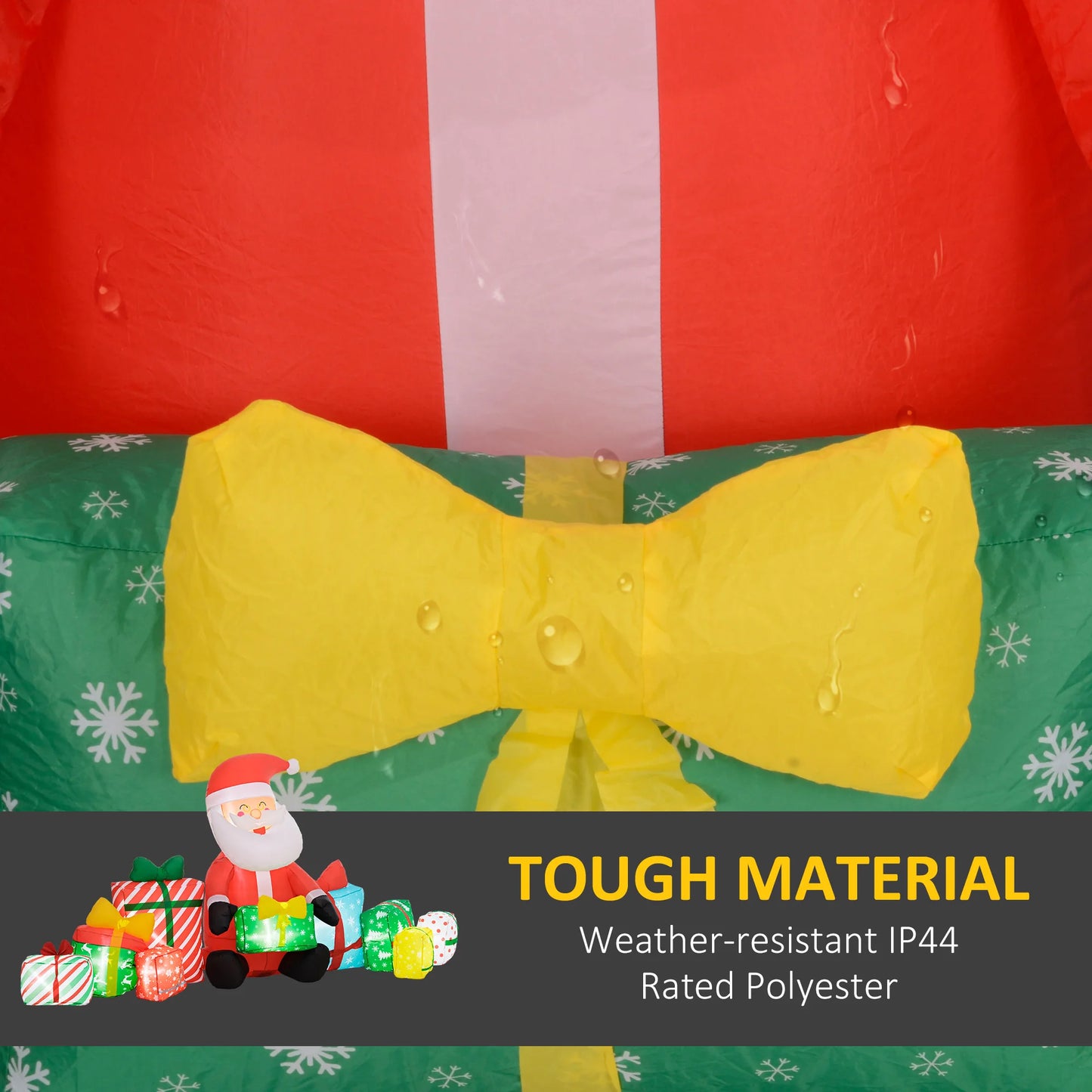 Christmas Inflatable Santa Claus With Gift Boxes And LED Lights