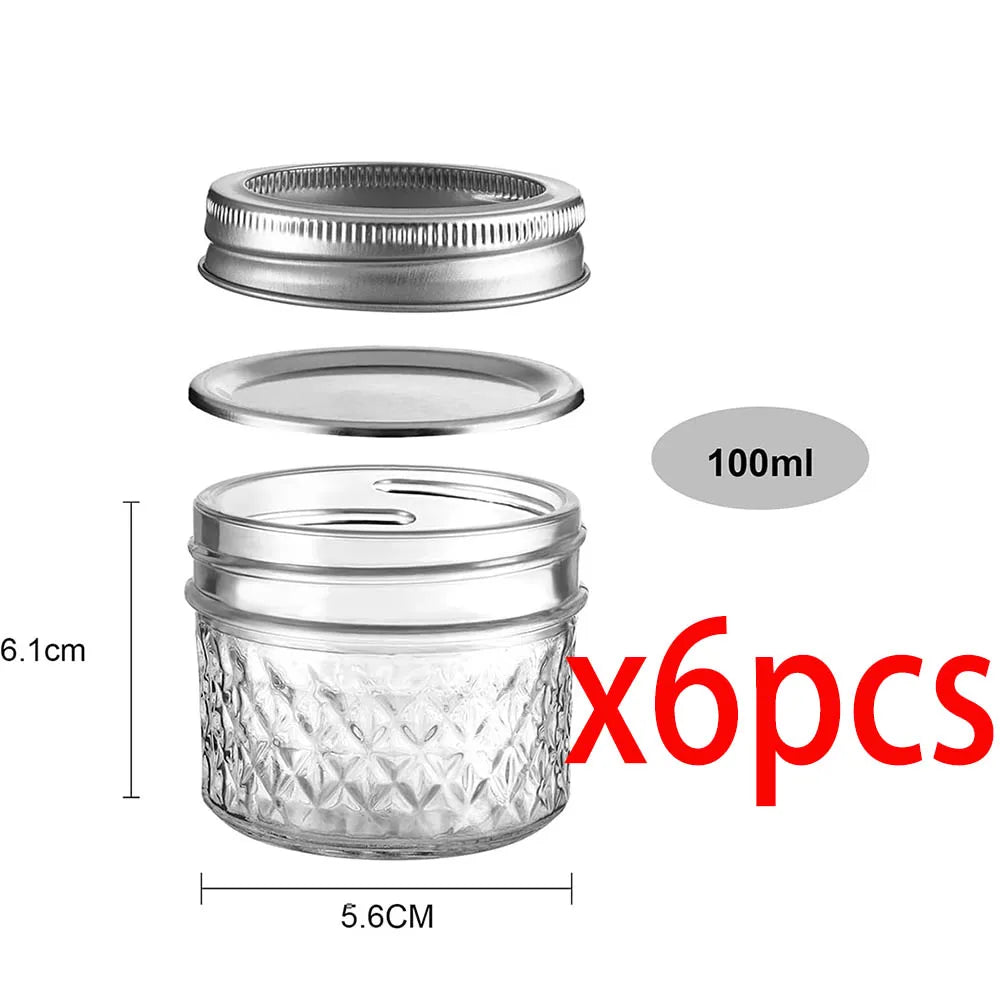 Airtight Glass Mason Jars For Spices And Jam Storage