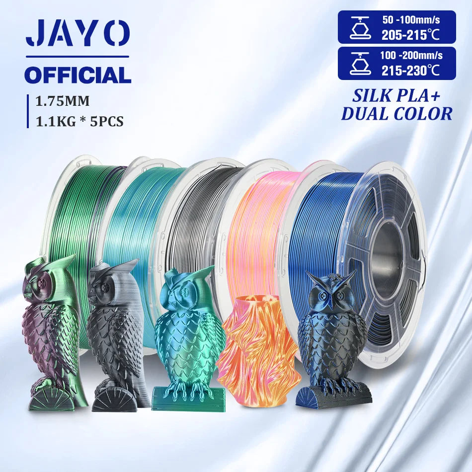 Jayo Premium 3D Printer Filament PLA Plus ABS PETG Silk