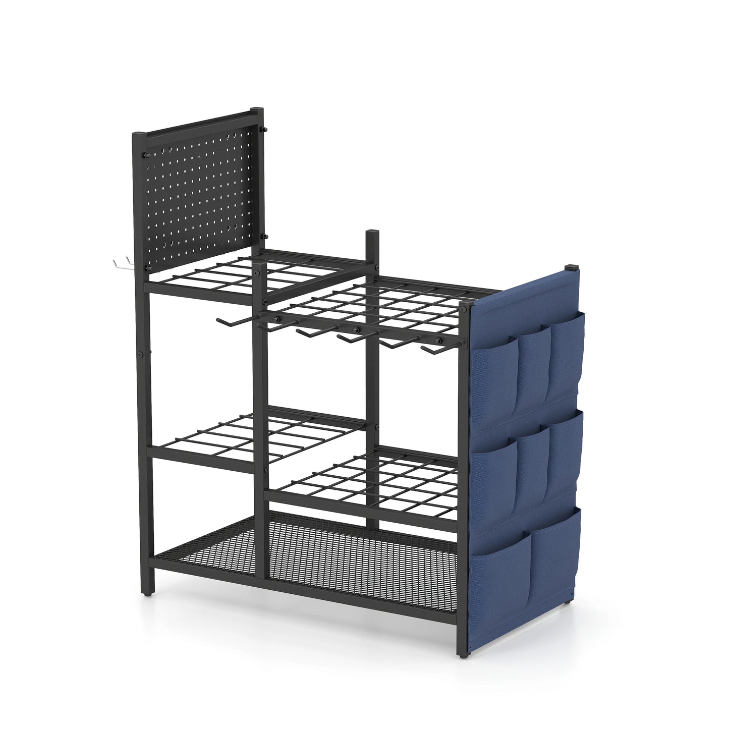 Heavy Duty Metal Garden Tool Storage Rack And Organizer