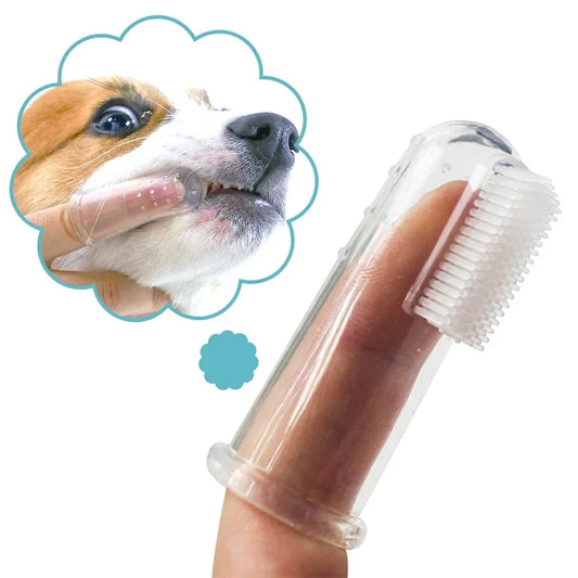 Silicone Finger Toothbrush For Dogs And Cats Dental Cleaning