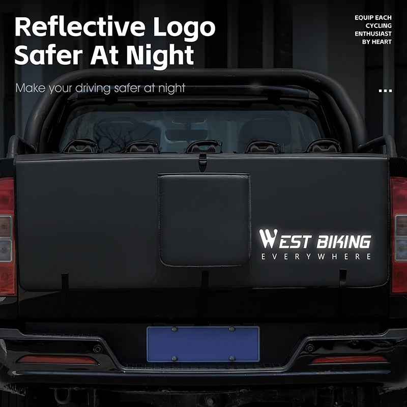 WEST BIKING Bike Tailgate Pad Pickup Truck Tailgate Protection Pad With Fixing Strap Hold 2-5 Bicycles Truck Carrier Accessories