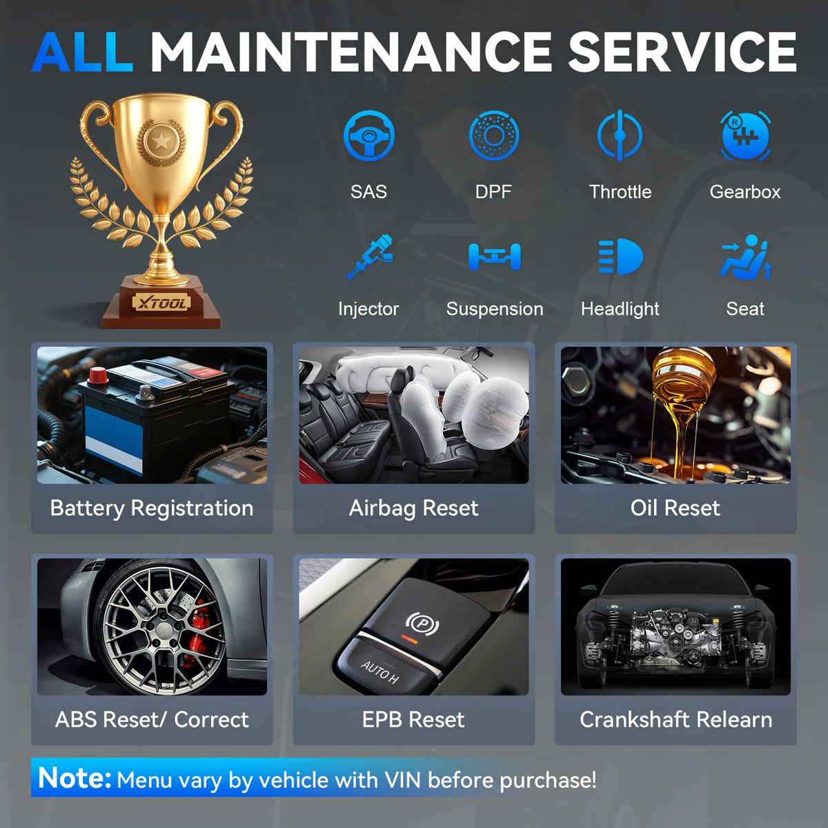 XTOOL IP500 Bidirectional OBD2 Automotive Diagnostic Scanner Tool