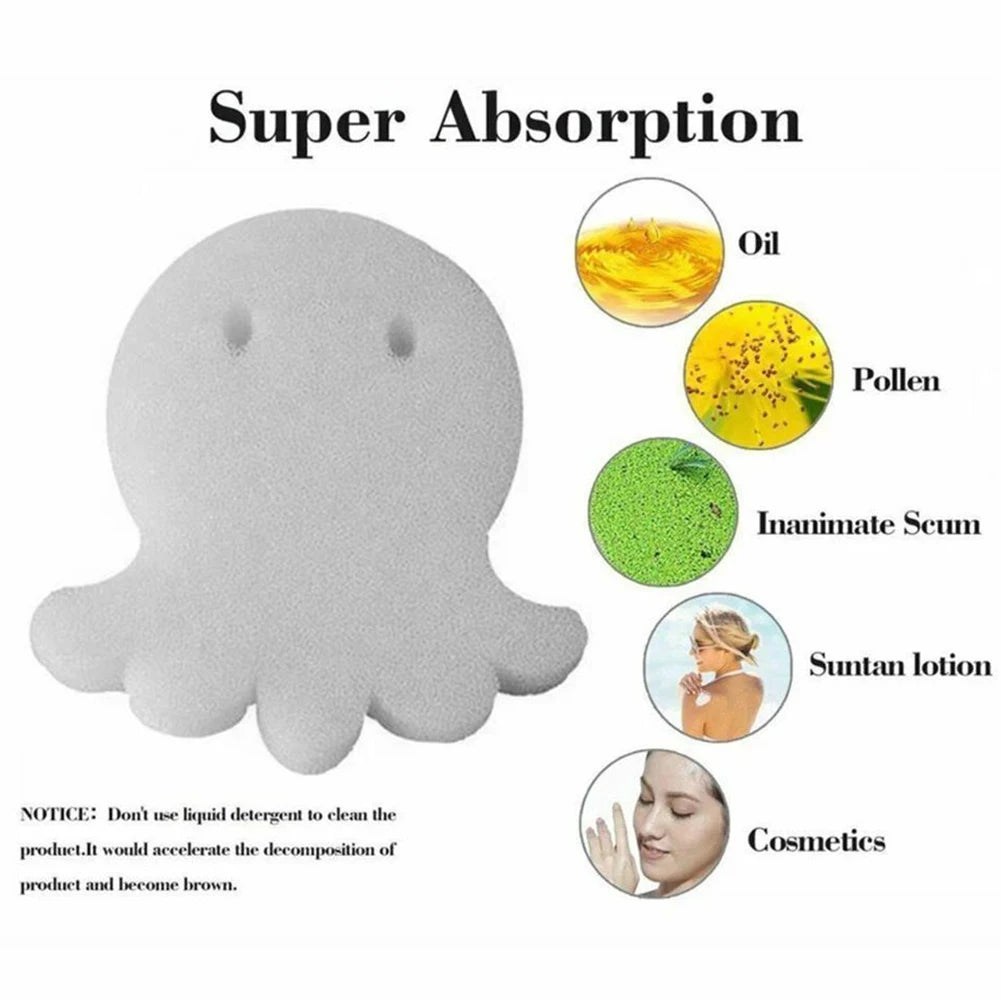 Swimming Pool Spa Pond Tub Accessories 6x Swimming Pool Octopus Oil Absorbing Filter Sponge SPA Floating Cleaning Tools
