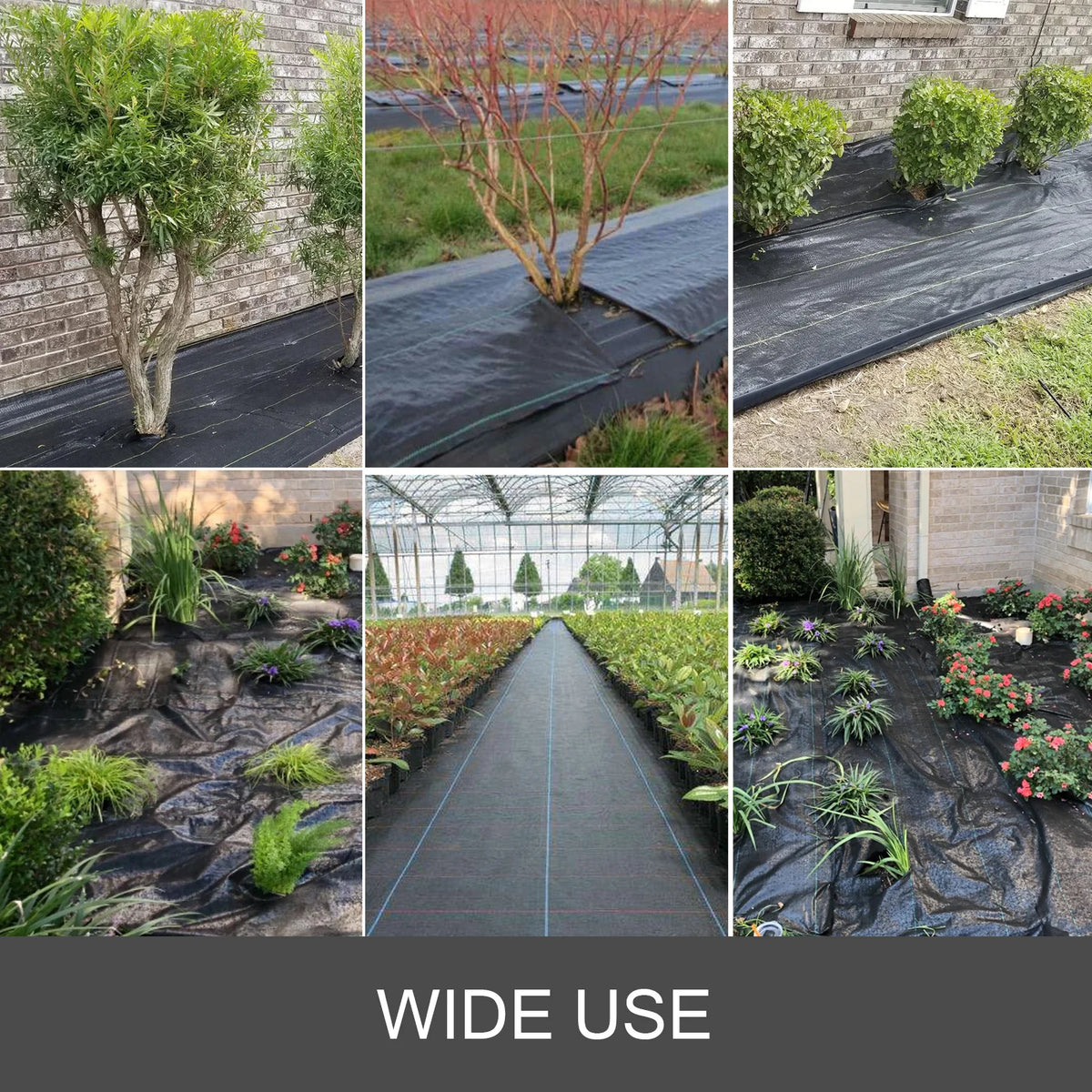 SucceBuy Heavy Duty Landscaping Fabric Weed Barrier Ground Cover
