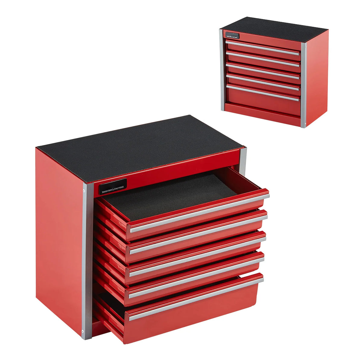 SucceBuy Five Drawer Metal Tool Box For Workshop Garage Storage