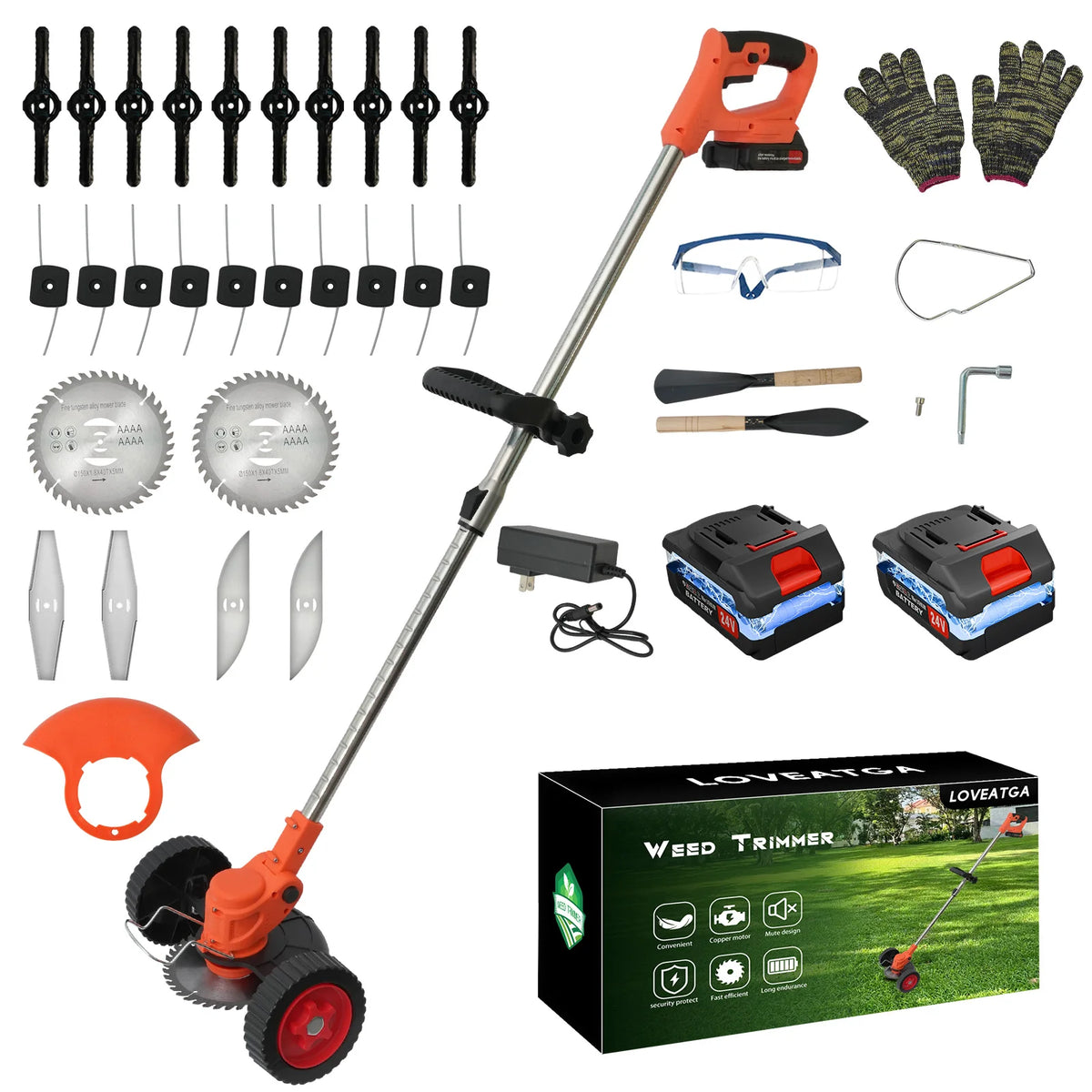 Cordless 21V Three In One Grass Trimmer Lawn Mower Edger