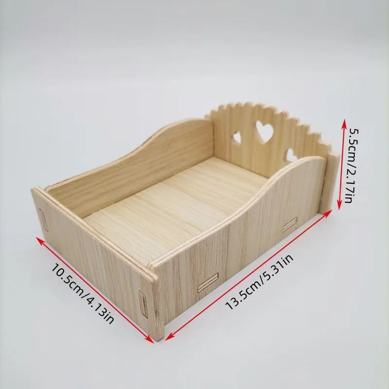 Golden Bear Wooden Toy Swing Seesaw Hamster Cage Decoration