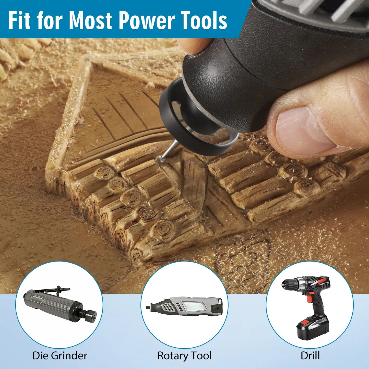 Wood Carving Engraving Drill Bits Set For Rotary Tools