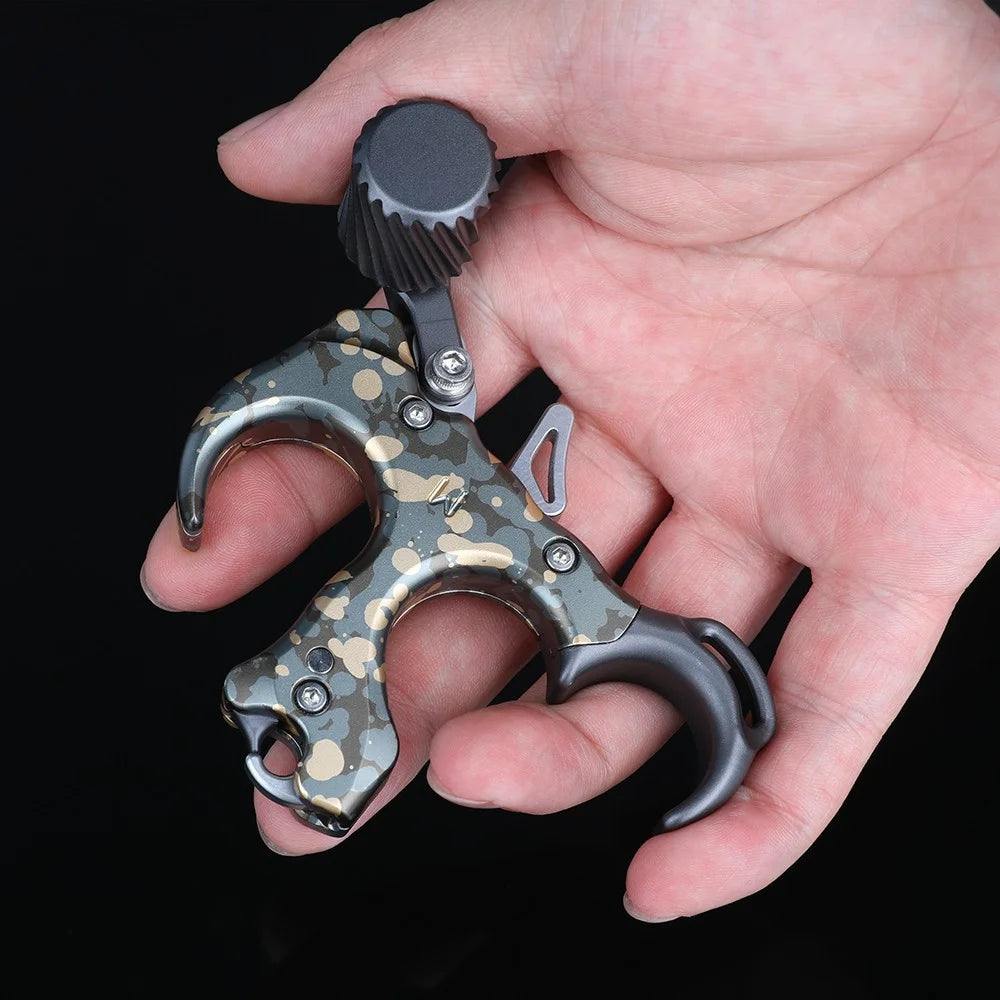 Archery Release Aid 3/4 Fingers Compound Bow Thumb Trigger Release Device Smooth Trigger Grip Outdoor Practice Shooting Gear